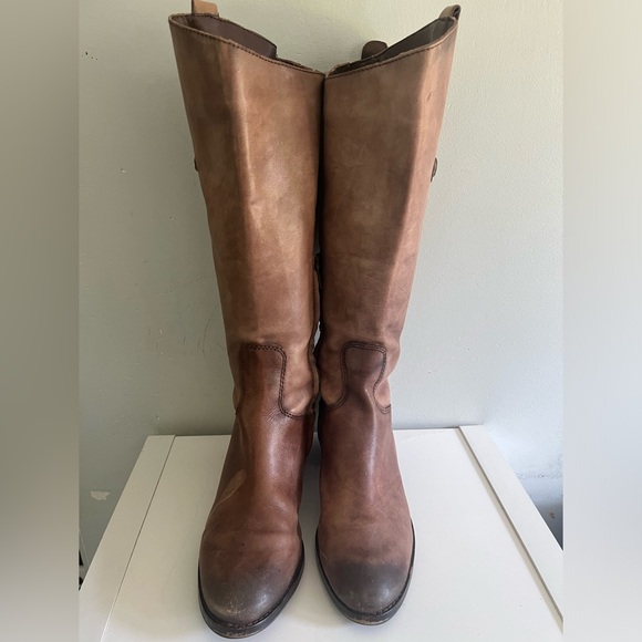 Arturo Chiang Tall Distressed Leather Riding Boot size 6.5 - Picture 12 of 12